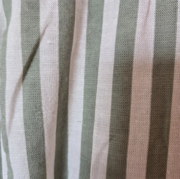 Stradivarius Green White Oversized Button Down Shirt, XS - Picture 6 of 11